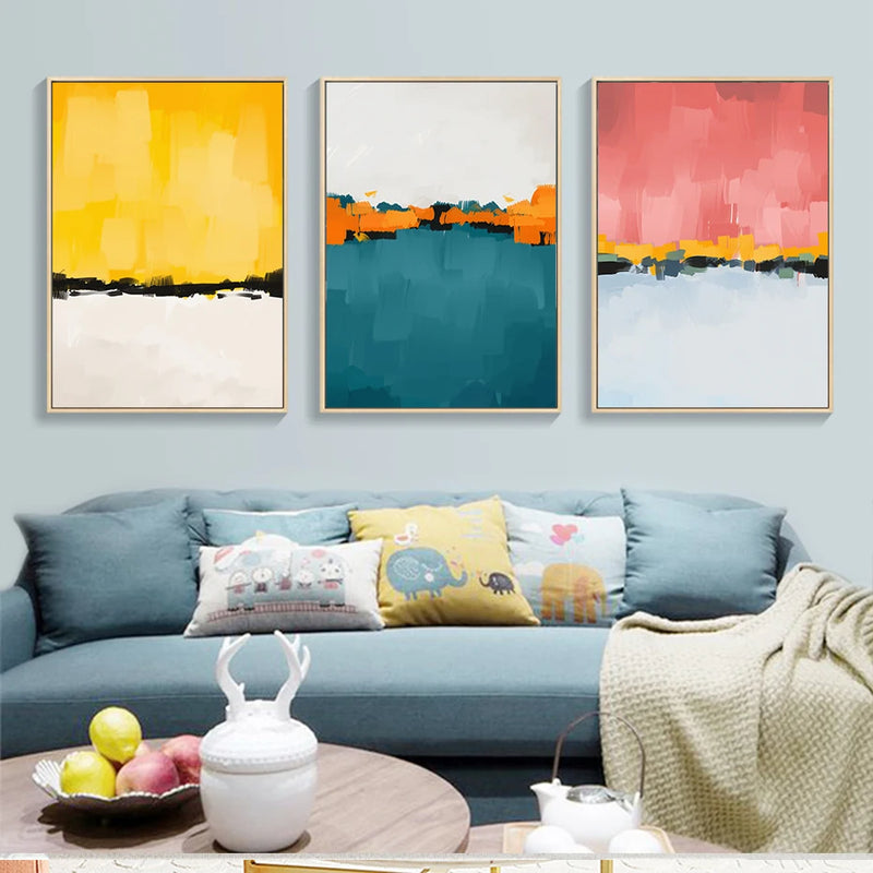 Modern Abstract Watercolor Canvas Painting